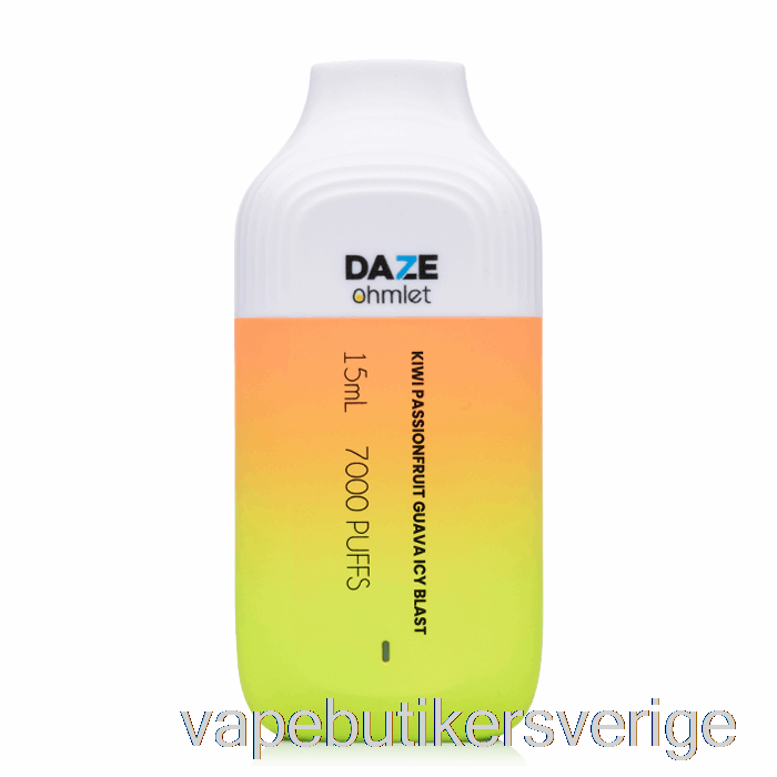 Vape Sverige 7 Daze Ohmlet 7000 Engångs Kiwi Passionsfrukt Guava Isig Blast